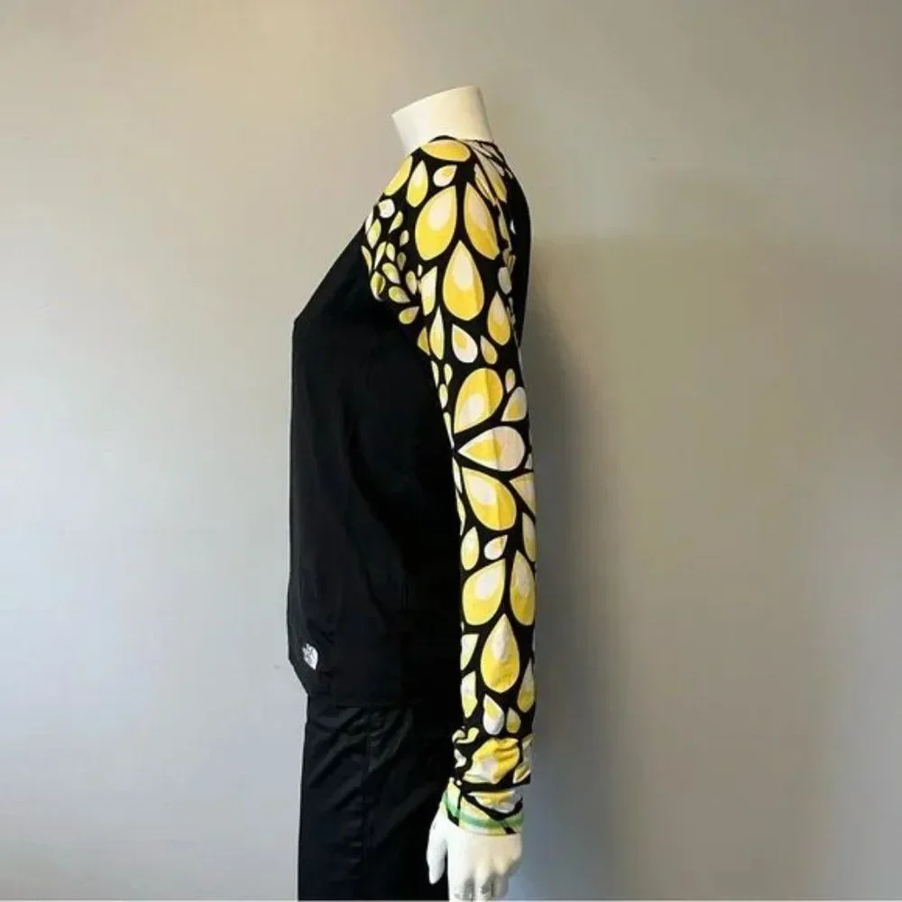 The North face Rash Guard top fro women size medium black and yellow - Picture 7 of 7